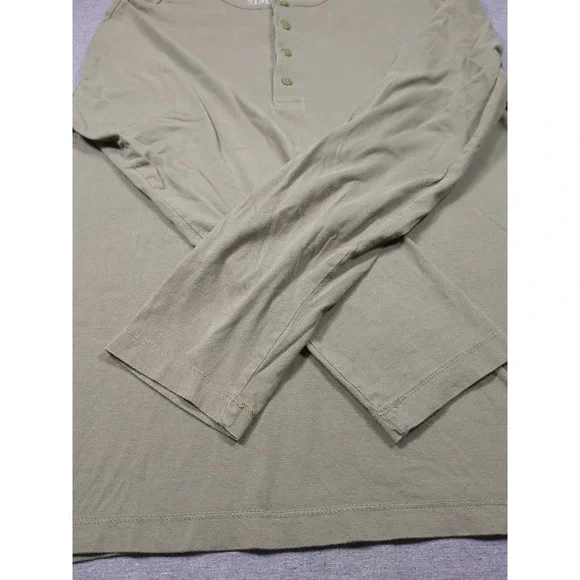 21 Men Los Angeles Olive Green Henley Long Sleeve Soft Cotton Mens Size M Shirt - Picture 15 of 16